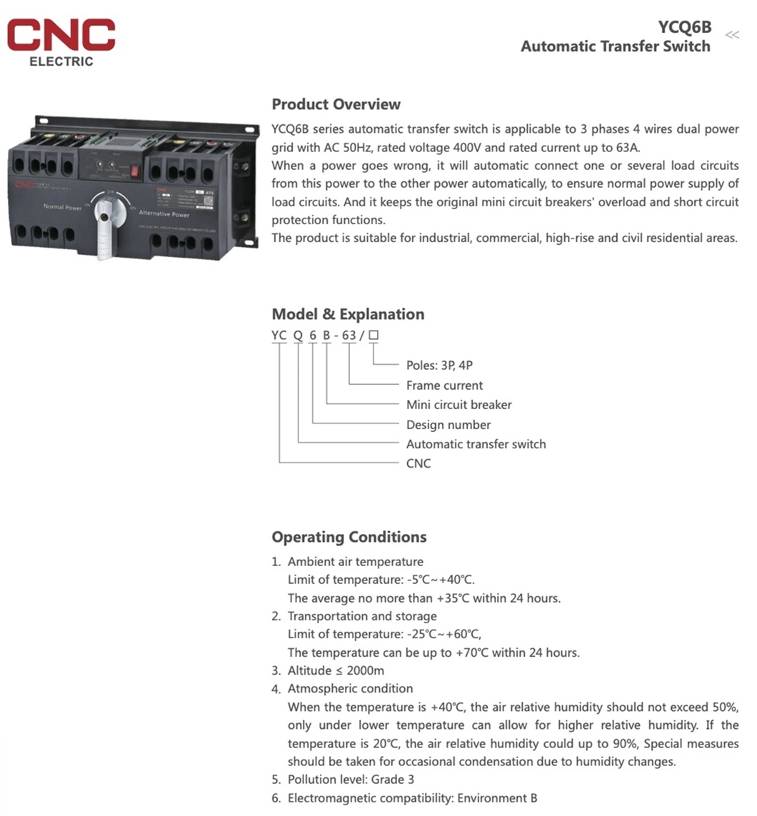 CNC ATS Acb Type Air Circuit Breaker Transfer Switch Automatic 630A Electric Manual