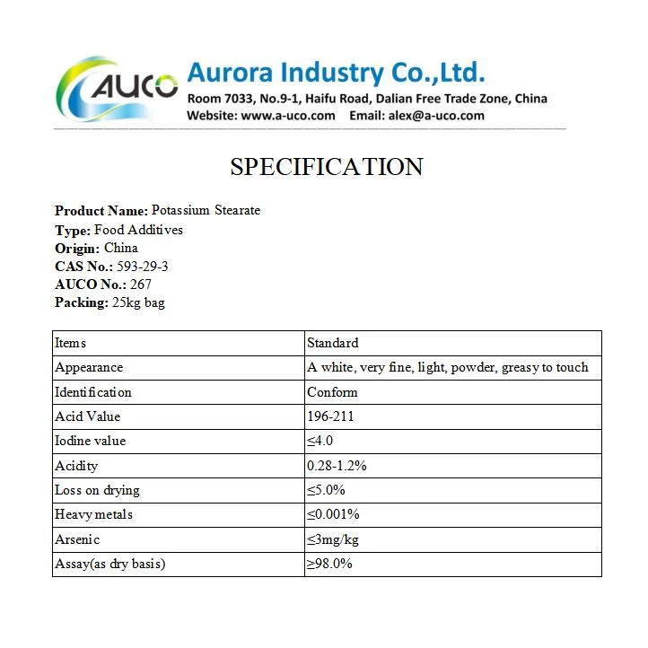 Factory Supply Good Price Potassium Stearate CAS 593-29-3