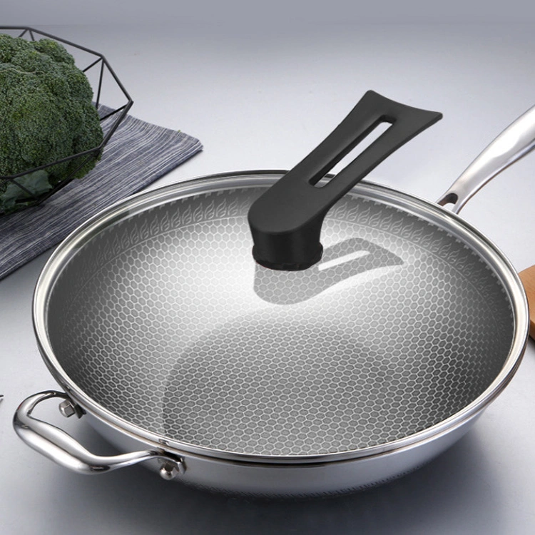 Customized Stainless Steel 316 Non Stick 32cm Fried Steak Frying Pan