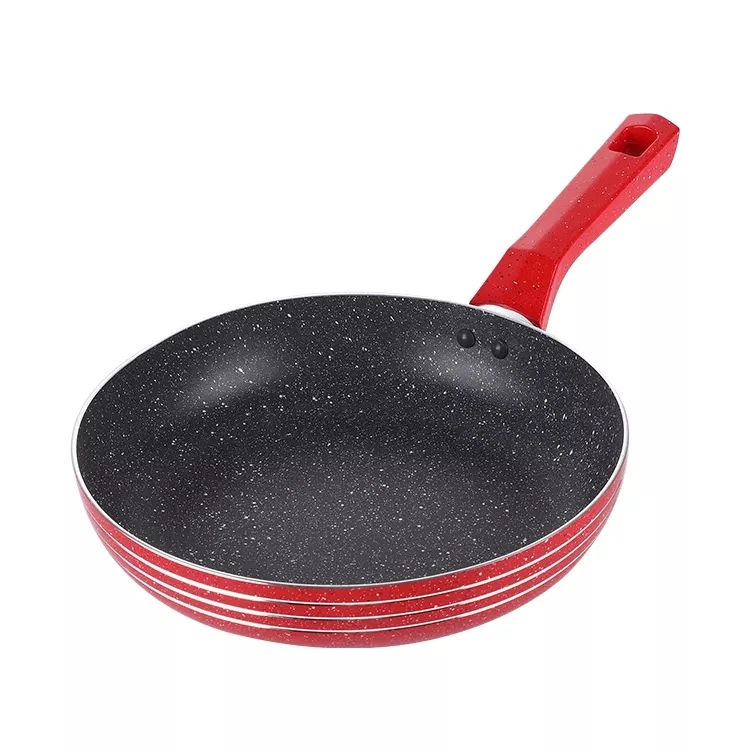 20/22/24/26/28/30cm Aluminum Non-Stick Cookware Big Bottom Frying Pan with Square Handle