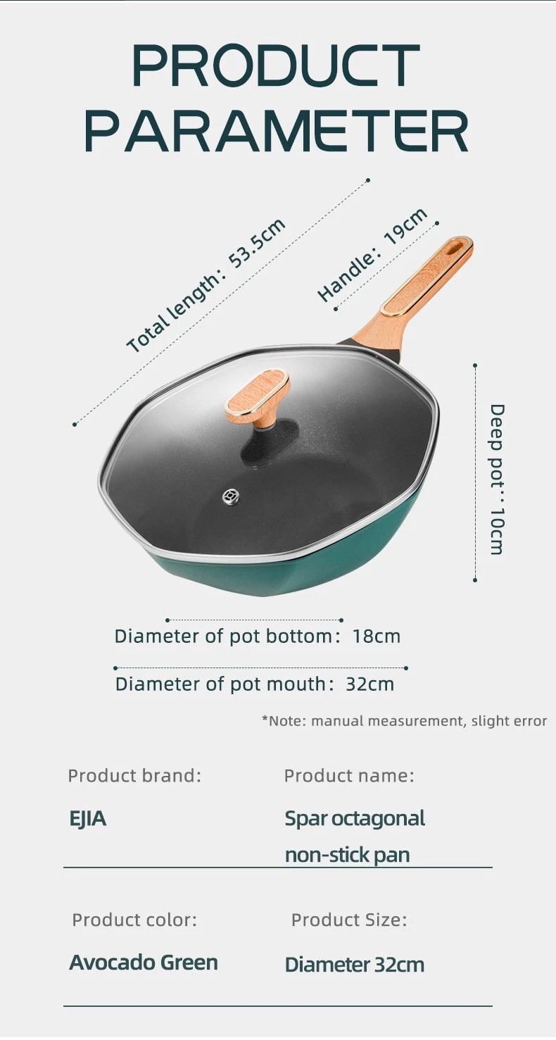 30 Cm Square Deep Chef Frying Pan Skillet with Non Stick Coating Cookware for Saute and Grill