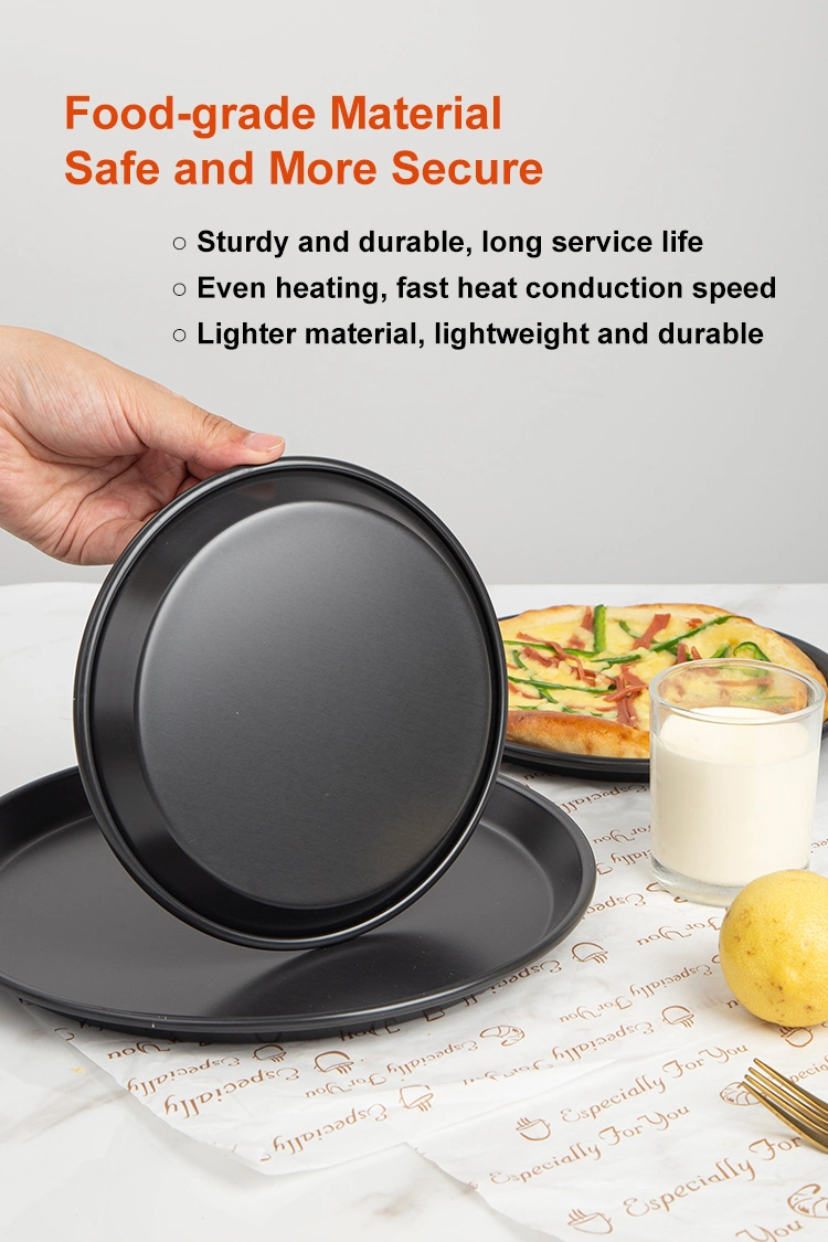 6/7/8/9/10/12/13 Inch Carbon Steel Non- Stick Round Shape Pizza Tray Bakeware Pizza Pan Loaf Pan