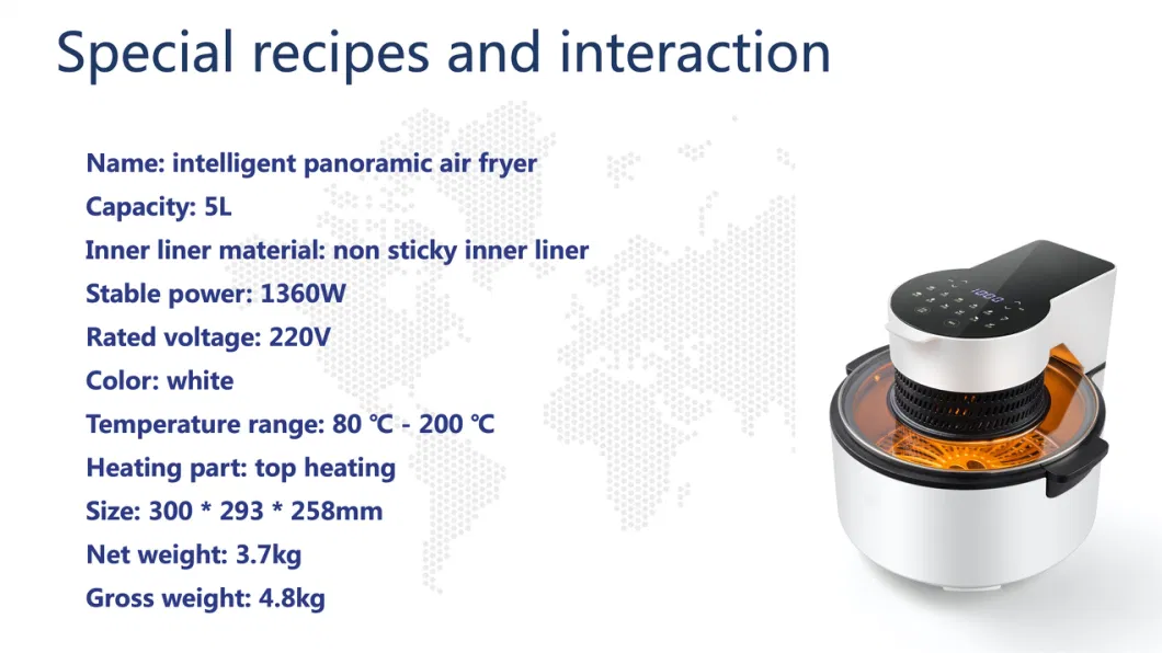 Professional Factory Greaseless Baking Healthy Greaseless Fryer Pizza Steak Chicken Pan Air Fryer