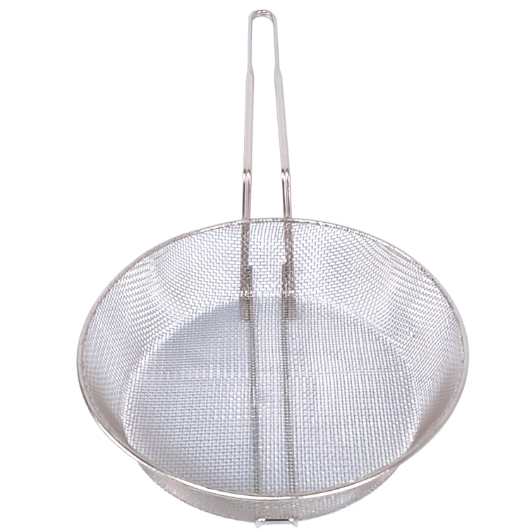 12&quot; Mesh Wire Chip Fryer Basket Stainless Steel Pan Filter Basket