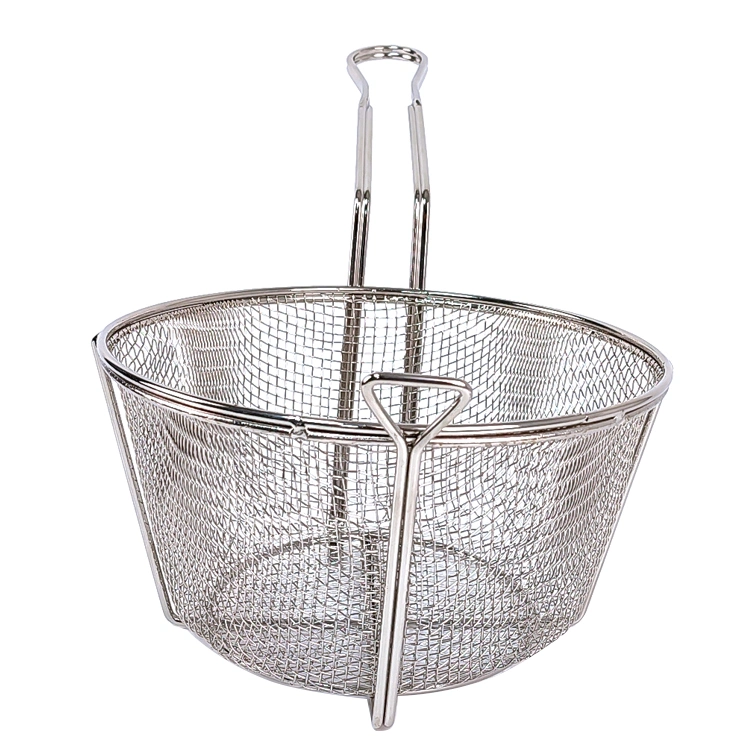 8.5&quot; Round Metal Wire Fry Basket Deep Fryer Strainer Cooker Basket