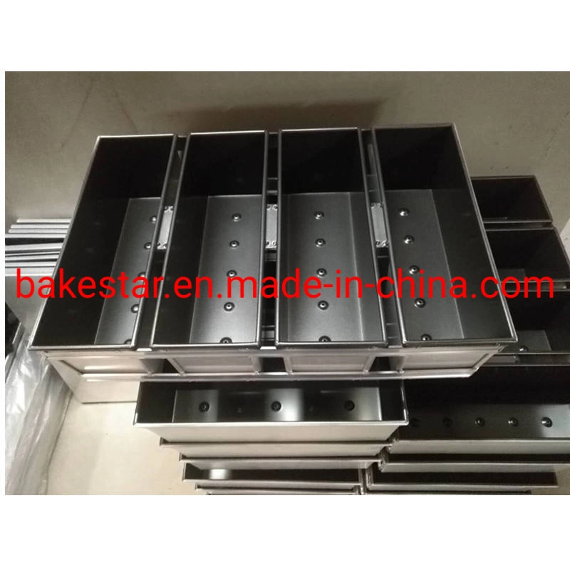 Custom Size Non-Stick Coating Aluminumzed Steel 5-Strap Bread Loaf Pan with Lid