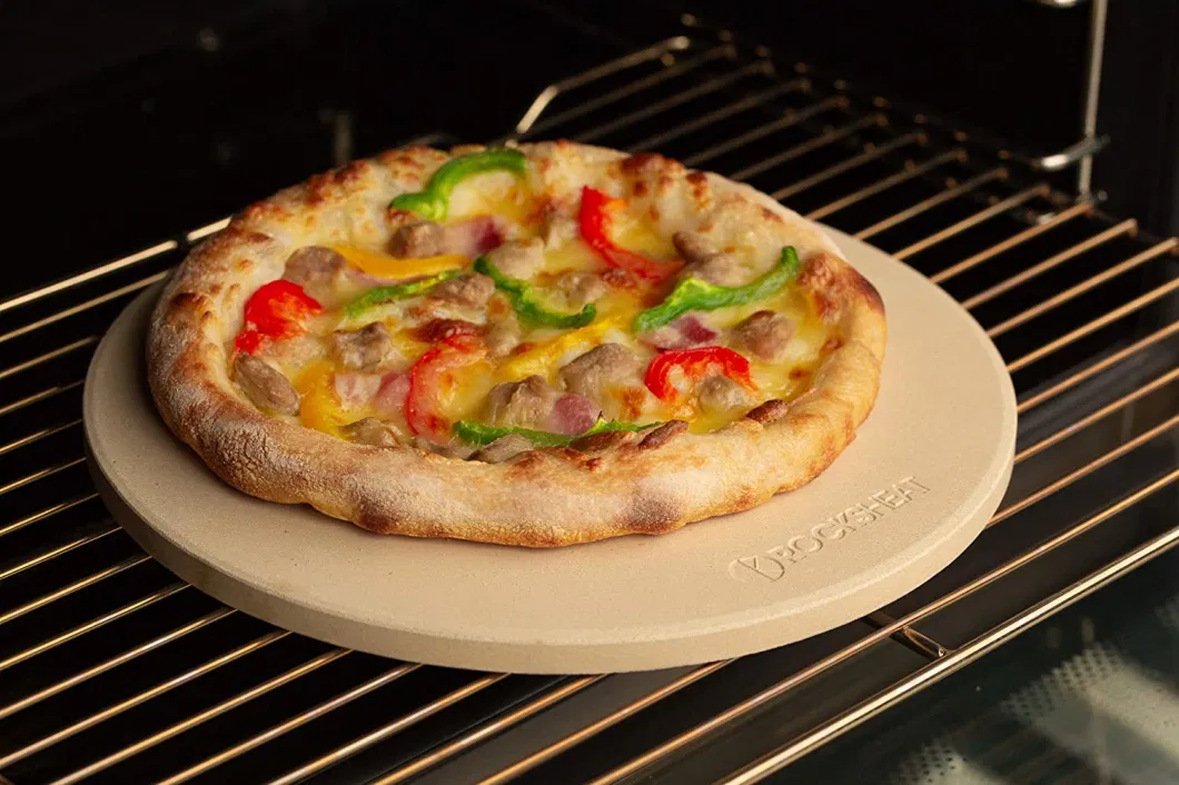 Baking Oven Stone Pizza Serving Plate Ceramic Pizza Baking Pan Frying Pan