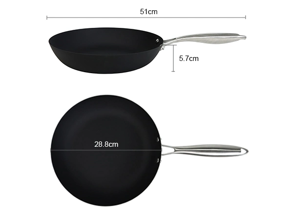 Nitriding Anti-Rust Carbon Steel Cookware Pure Oil Healthy No Coating Carbon Steel Skillet