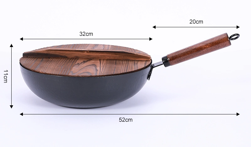 Hand-Made Wok Household Uncoated Non-Stick Pan Forged by Hand