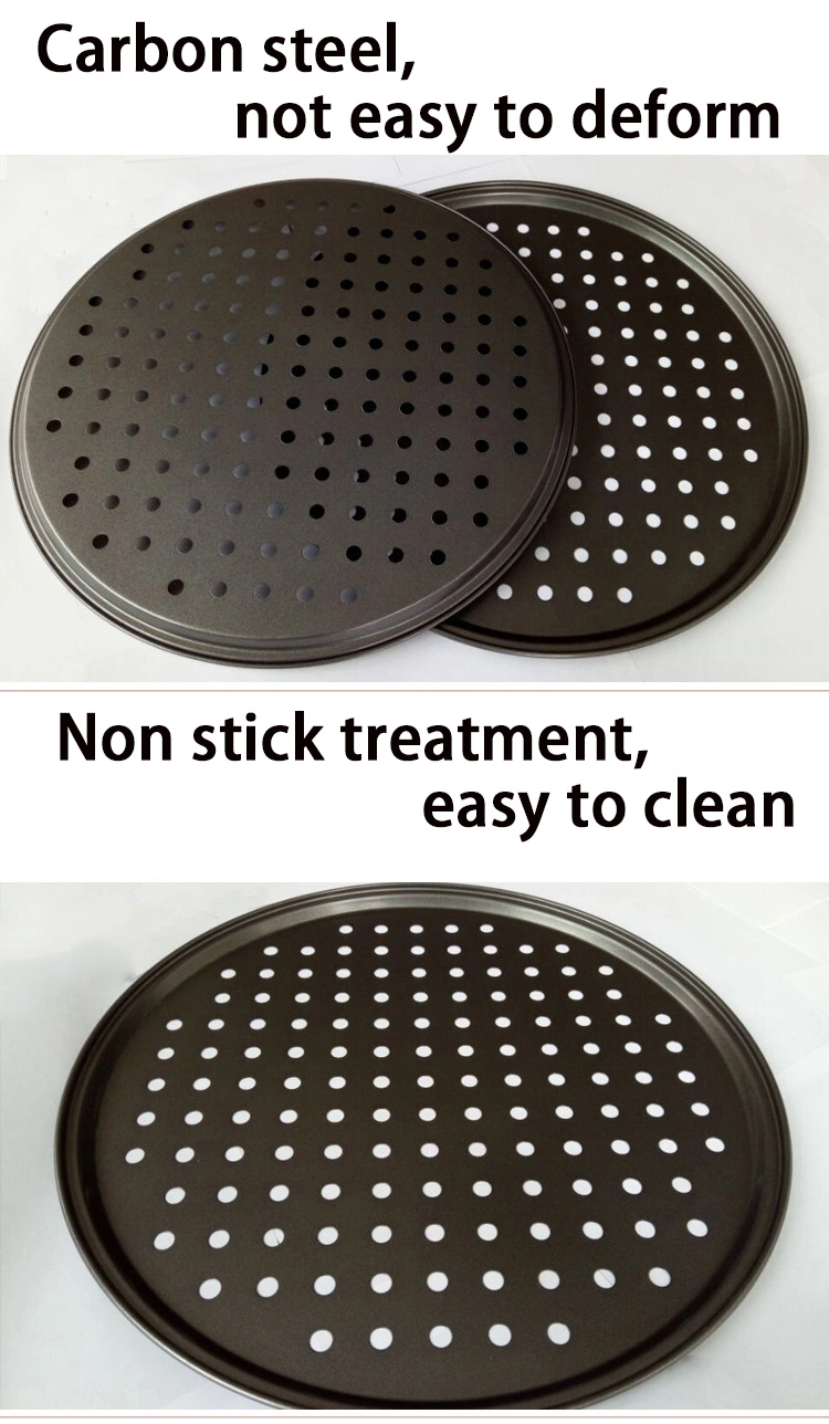 12inch Perforated Carbon Steel Nonstick Round Pizza Pan