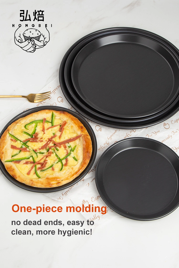 6/7/8/9/10/12/13 Inch Carbon Steel Non- Stick Round Shape Pizza Tray Bakeware Pizza Pan Loaf Pan