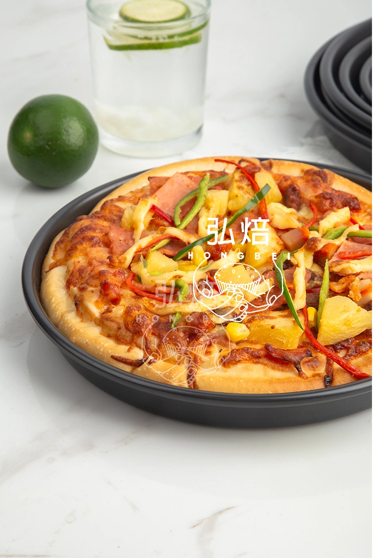 6/7/8/9/10/12/13 Inch Carbon Steel Non- Stick Round Shape Pizza Tray Bakeware Pizza Pan Loaf Pan