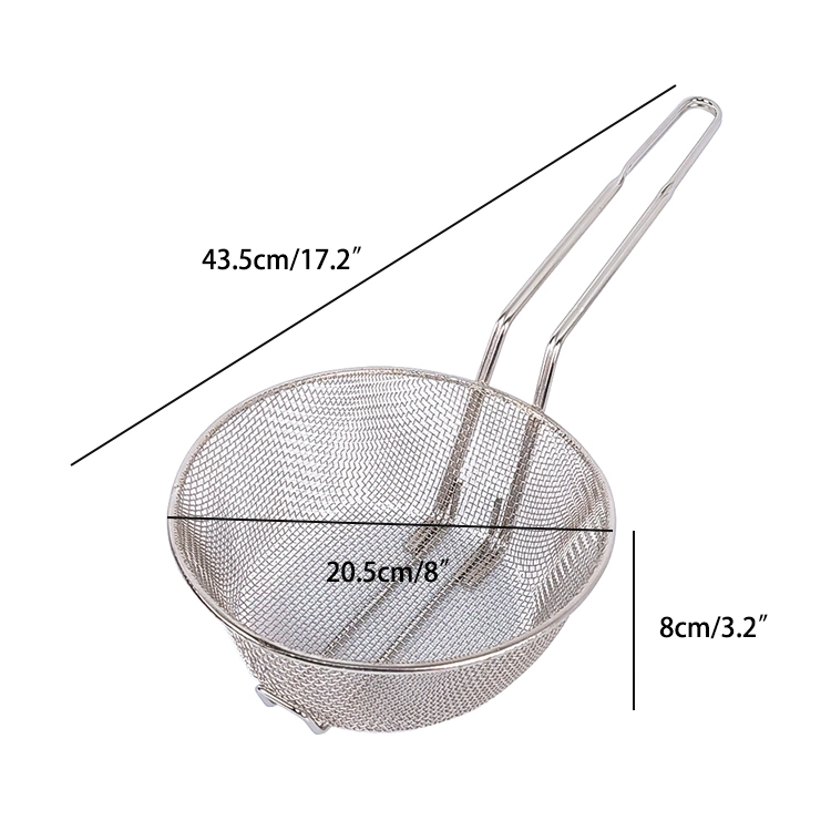 8 Inch Mesh Breading Basket Wire Strainer Culinary Basket