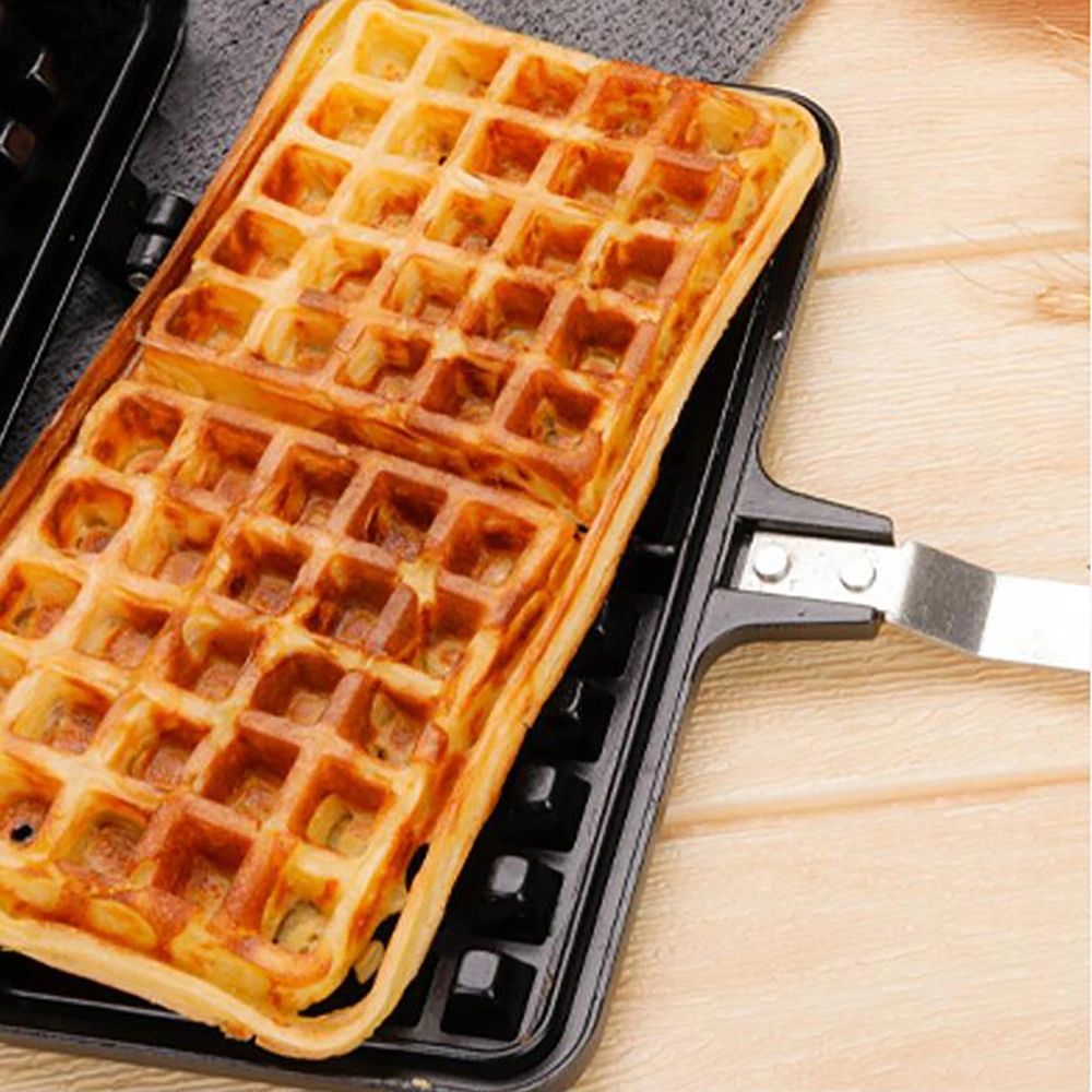 Non-Stick Aluminum Stovetop Double Mini Waffle Baking Pan Mi25591