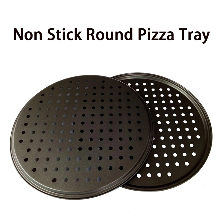 12inch Perforated Carbon Steel Nonstick Round Pizza Pan