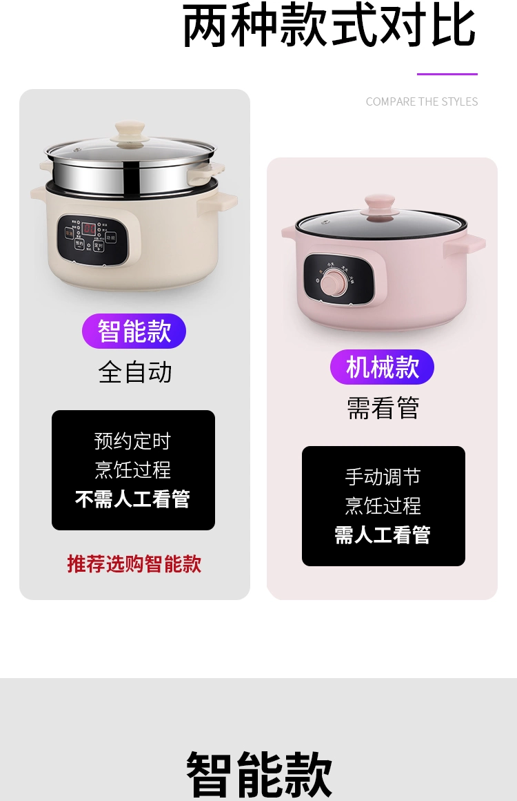 Xbc-20cm Single-Layer Reservation Electric Cooking Pot Electric Frying Pan Manufacturers Direct Sales