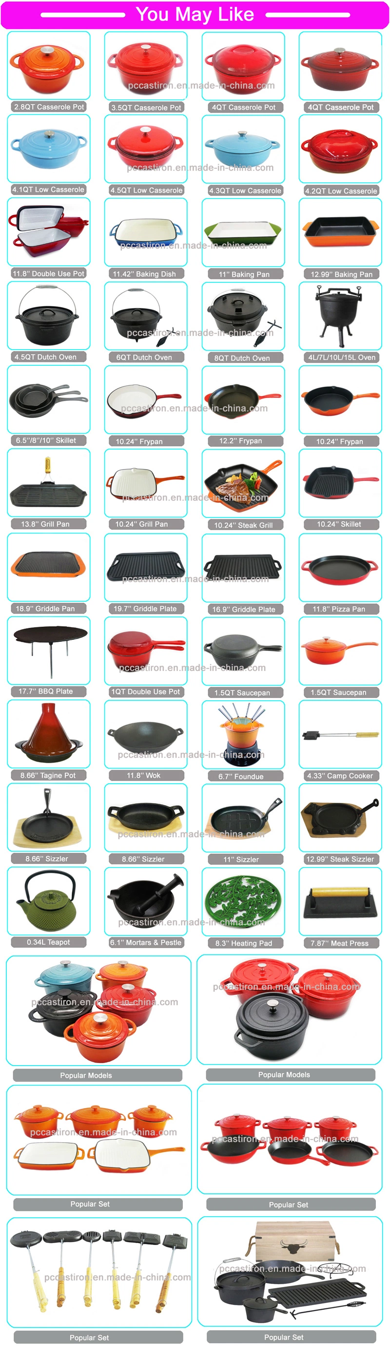 6 &prime;&prime; 8&prime;&prime; 10&prime;&prime; 12&prime;&prime;preseasoned Cast Iron Skillet Fry Pan Factory China