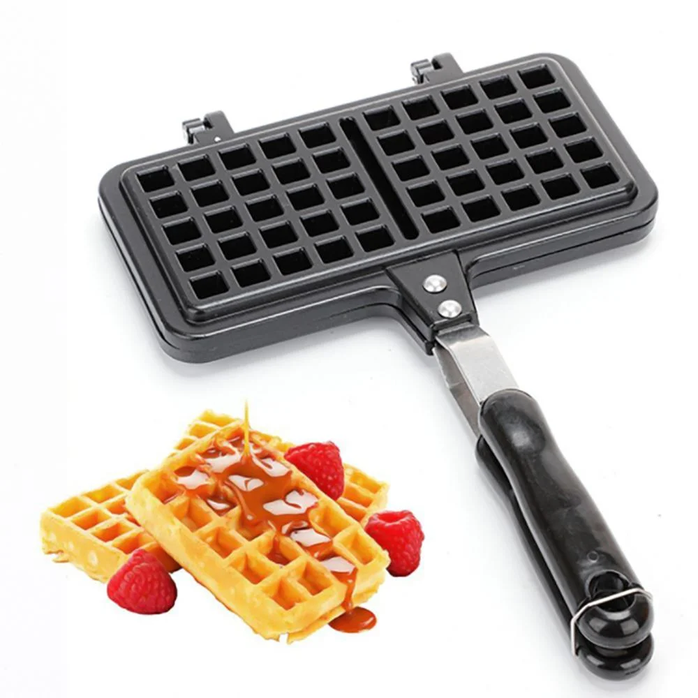 Non-Stick Aluminum Stovetop Double Mini Waffle Baking Pan Mi25591