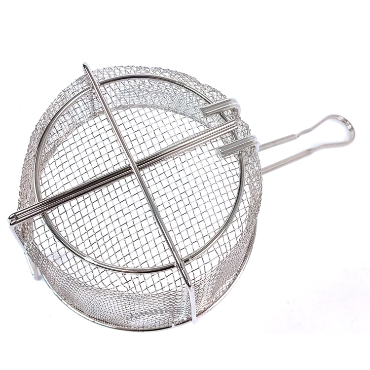 8.5&quot; Round Metal Wire Fry Basket Deep Fryer Strainer Cooker Basket