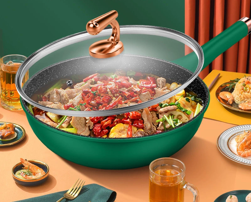 Saute Nonstick Woks and Stir-Fry Pans with Cover for Men and Women