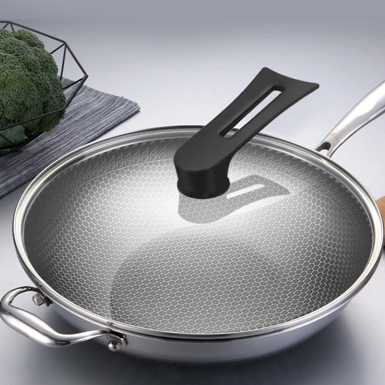 Customized Stainless Steel 316 Non Stick 32cm Fried Steak Frying Pan