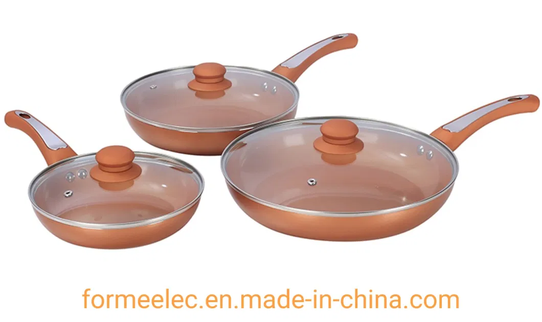 20cm 24cm 28cm Ceramic Aluminum Cookware Set Fry Pan 6 Pieces Set Frypan