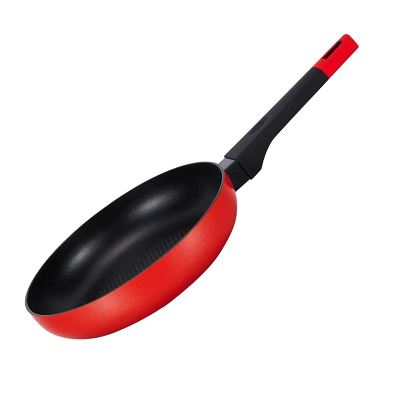 Aluminum Forged Aluminum Frying Pans with Marble Coating Non Stick Fry Pan Red/Copper