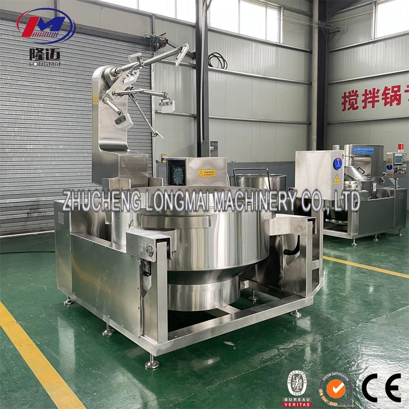 CE Approved Large Capacity Cooking Mixer Machine Jam Sauce Process Cooking Pot Stainless Steel Gas Fired Jacketed Pot Customized