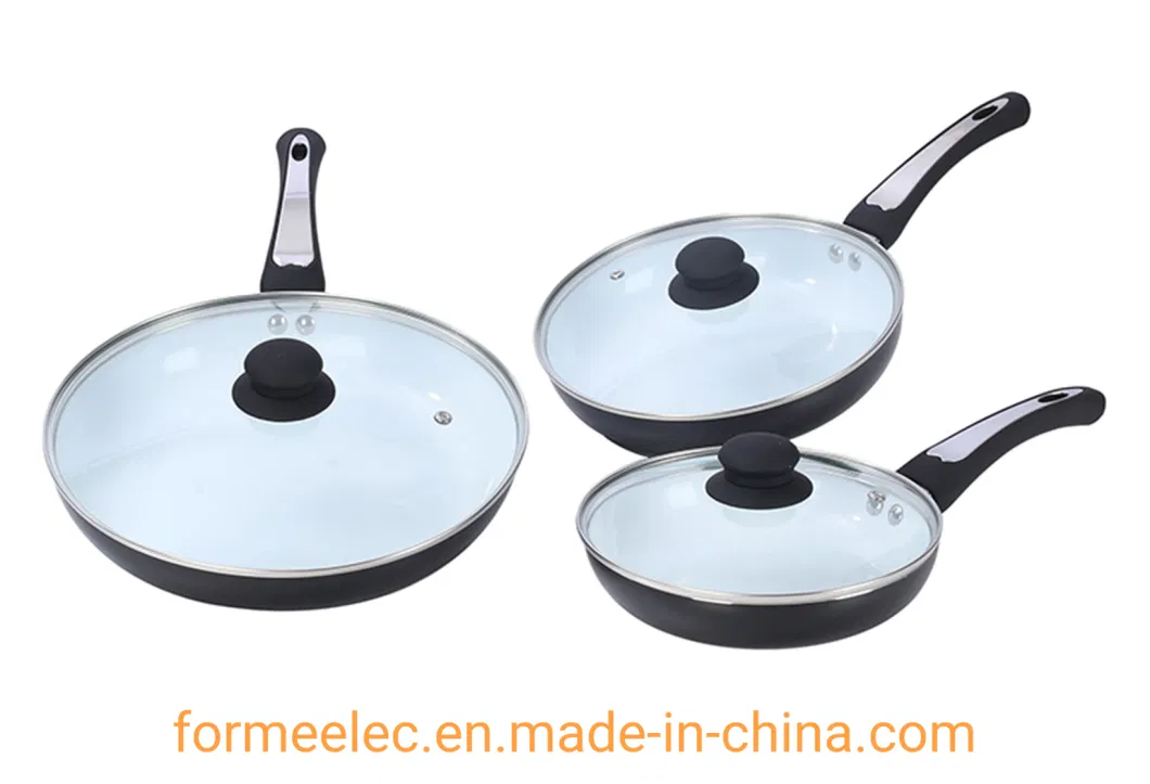 20cm 24cm 28cm Ceramic Aluminum Cookware Set Fry Pan 6 Pieces Set Frypan