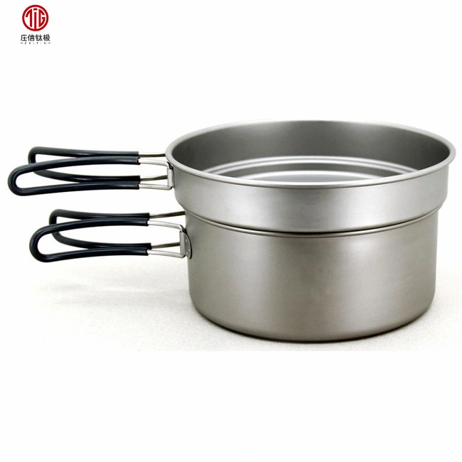 Outdoor Cookware Set Titanium Hiking Camping Frying Pan