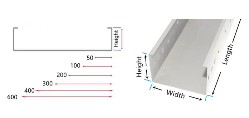 Outdoor Perforated Carbon Aluminum Stainless Steel Weight Cable Tray