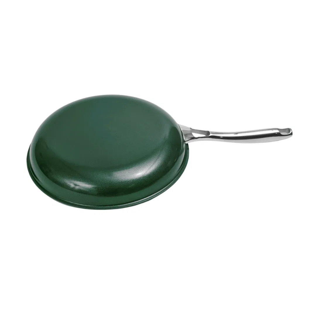 Stainless Steel Cookware Nonstick Honey Comb Coating Blackish Green Ceramic 28cm Frying Pan