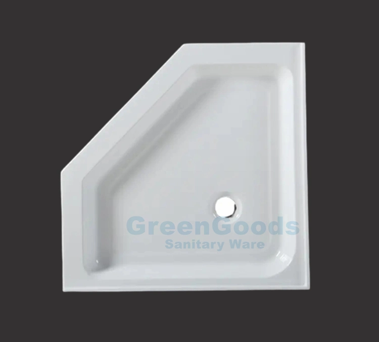 Cheap America Standard Hotel or Family Bathroom White Acrylic Diamond Shower Tray