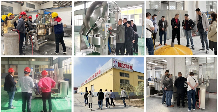 CE Approved Large Capacity Cooking Mixer Machine Jam Sauce Process Cooking Pot Stainless Steel Gas Fired Jacketed Pot Customized