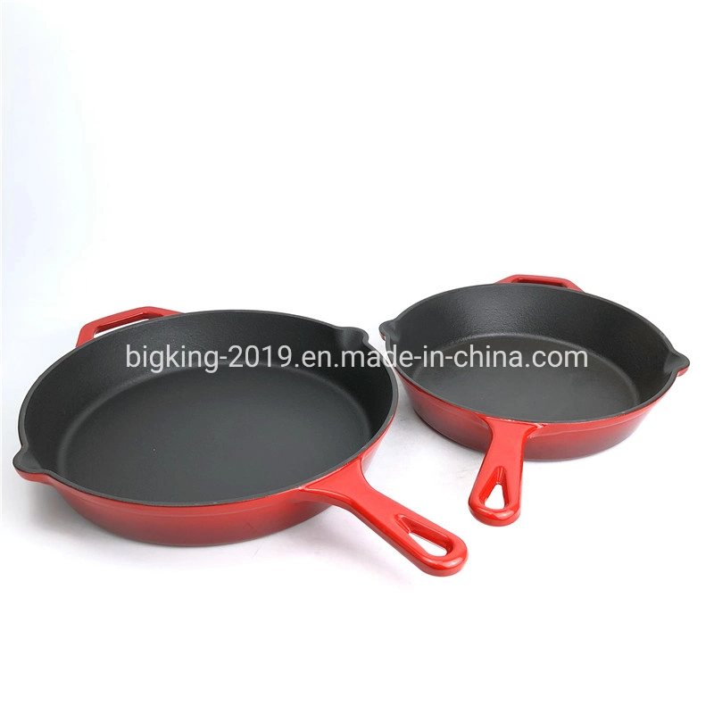 Cast Iron Skillet, Non-Stick, 12 Inch Frying Pan Skillet Pan for Stove Top, Oven Use &amp; Outdoor Camping with Pour Spouts