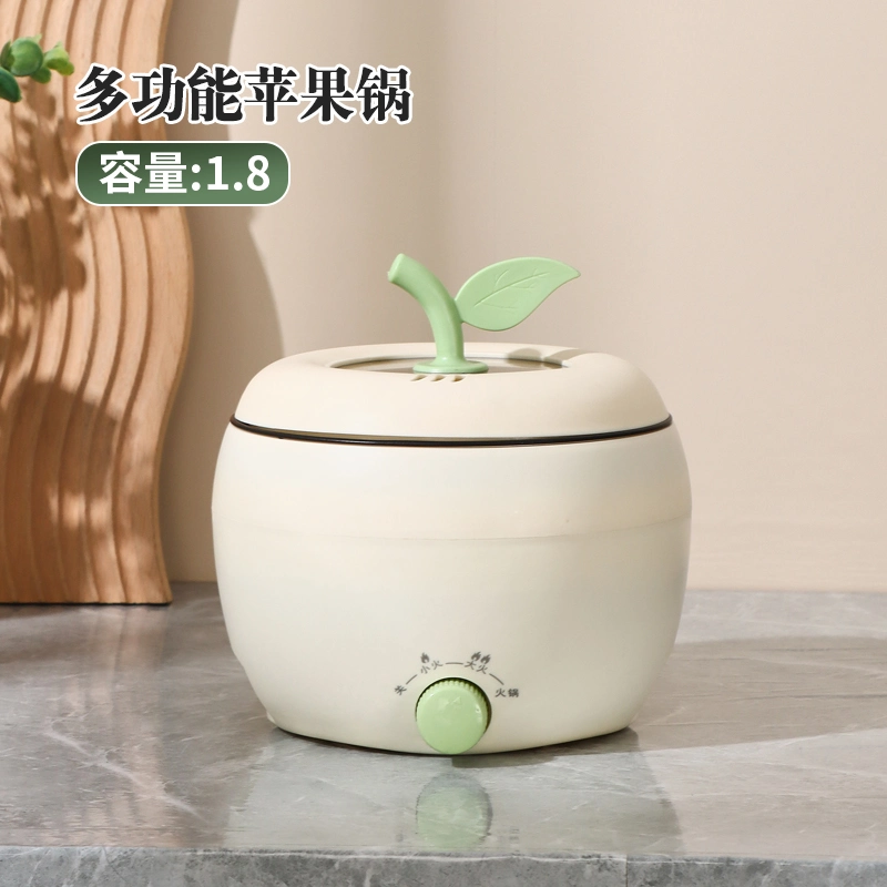 2023 New Apple Shape Function Electric Cooking Pot Intelligent Control Electric Cooking Pot Mechanical Control Electric Frying Pot