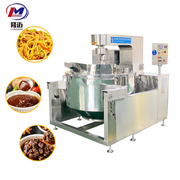 CE Approved Large Capacity Cooking Mixer Machine Jam Sauce Process Cooking Pot Stainless Steel Gas Fired Jacketed Pot Customized