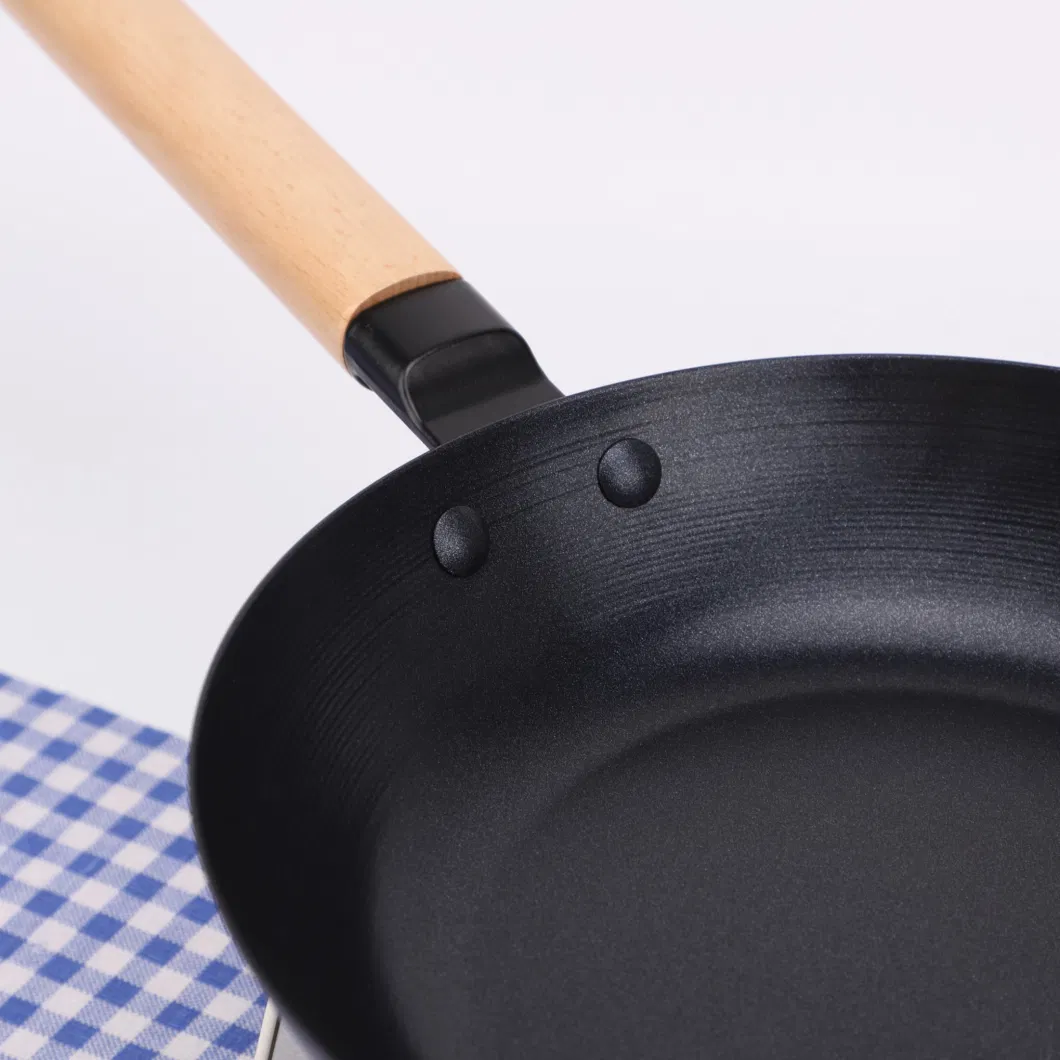 High Quality Home Cookware Pan Chinese Carbon Steel Frying Pan