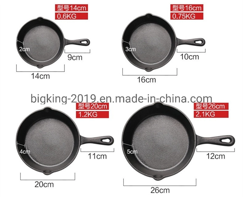 Pre-Seasoned Cast Iron Skillet Frying Pans Oven Safe Cookware for Indoor &amp; Outdoor Use - Grill, Stovetop, Black (3-Piece Chef Set 6-Inch 15cm, 8-Inch, 10 Inch