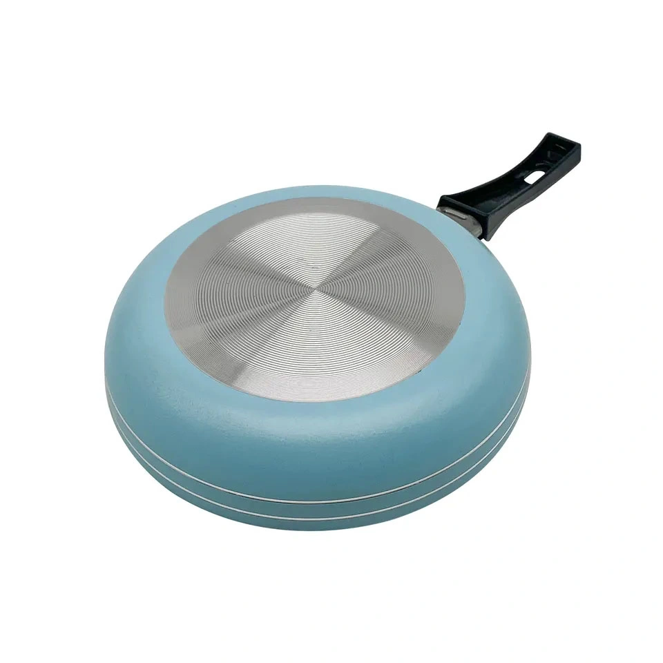 Factory Cheap Aluminum Flat Bottom Non-Stick Coating Mini Fry Pans for Cooking Spiral Bottom Bakelite Handle Frying Pan