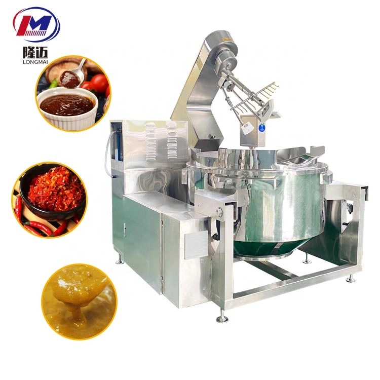 CE Approved Large Capacity Cooking Mixer Machine Jam Sauce Process Cooking Pot Stainless Steel Gas Fired Jacketed Pot Customized