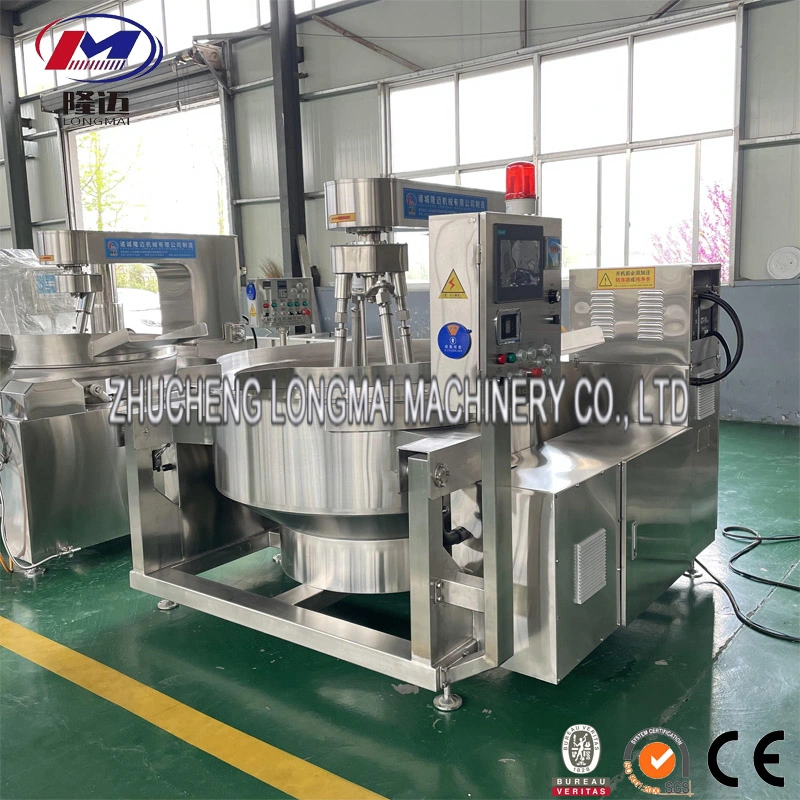 CE Approved Large Capacity Cooking Mixer Machine Jam Sauce Process Cooking Pot Stainless Steel Gas Fired Jacketed Pot Customized