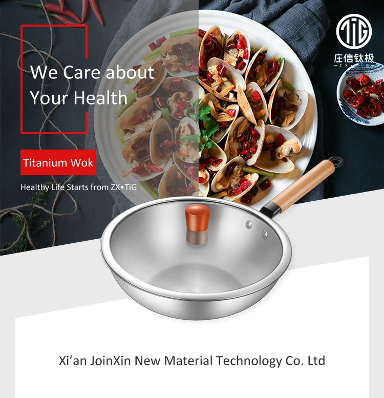 No Heavy Metal Harm Nonstick Titanium Steel Wok Frying Pot