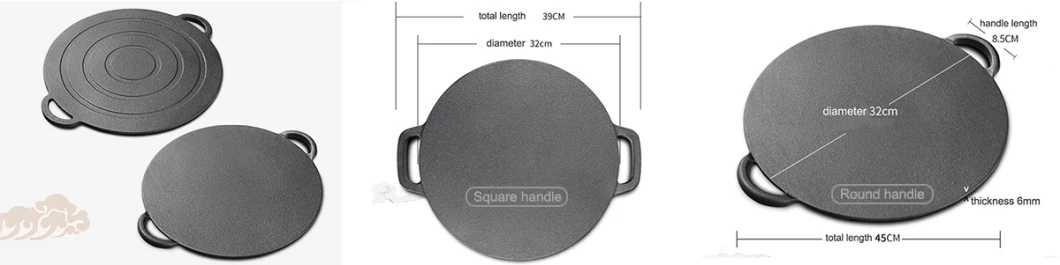 Cast Iron Induction Crepes Pan Baking Cookie Tawa Pan Uncoated Pizza Pan