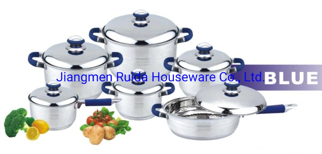 Nonstick Casserole Frying Pan 12PCS Stainless Steel Cookware