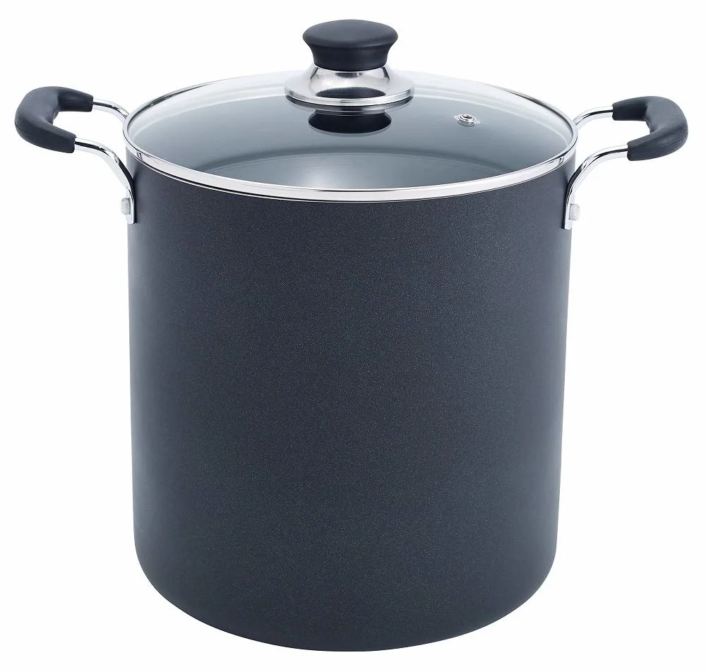 Nonstick Stockpot 12 Quart Cookware Pots and Pans Dishwasher Safe Black