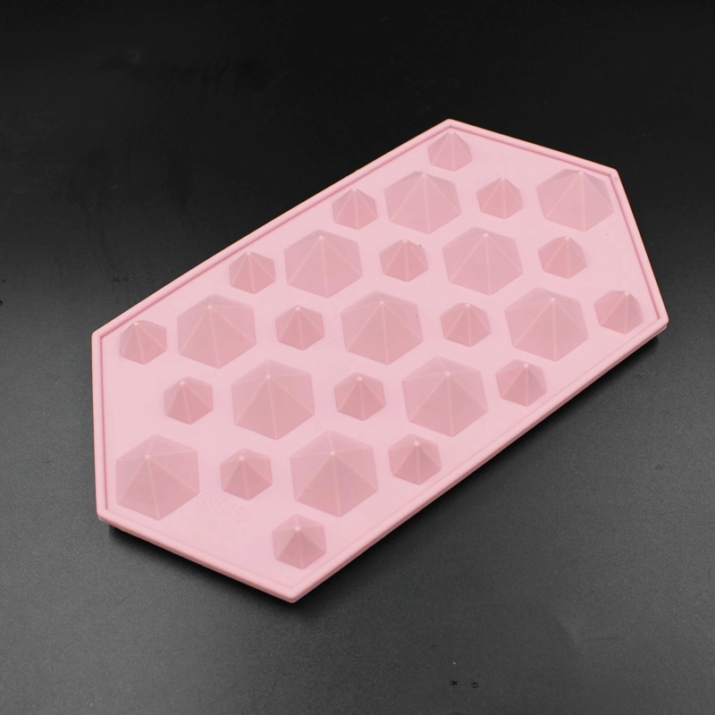 Wholesale Custom 27 Cavities Silicone Diamond Ice Cube Tray