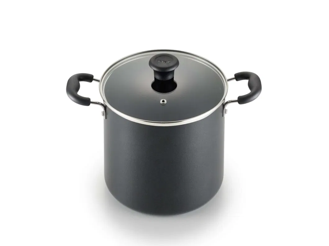 Nonstick Stockpot 12 Quart Cookware Pots and Pans Dishwasher Safe Black