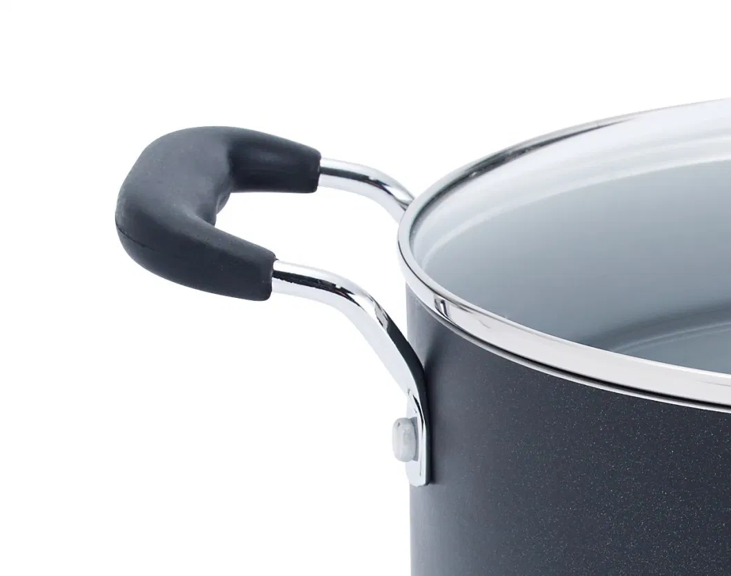 Nonstick Stockpot 12 Quart Cookware Pots and Pans Dishwasher Safe Black