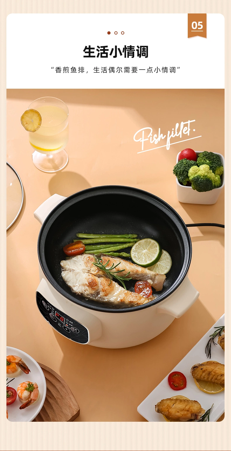 Factory Direct Double-Layer Electric Hot Pot Stainless Steel Steamer Dormitory Electric Steamer Home Small Cooking Pot